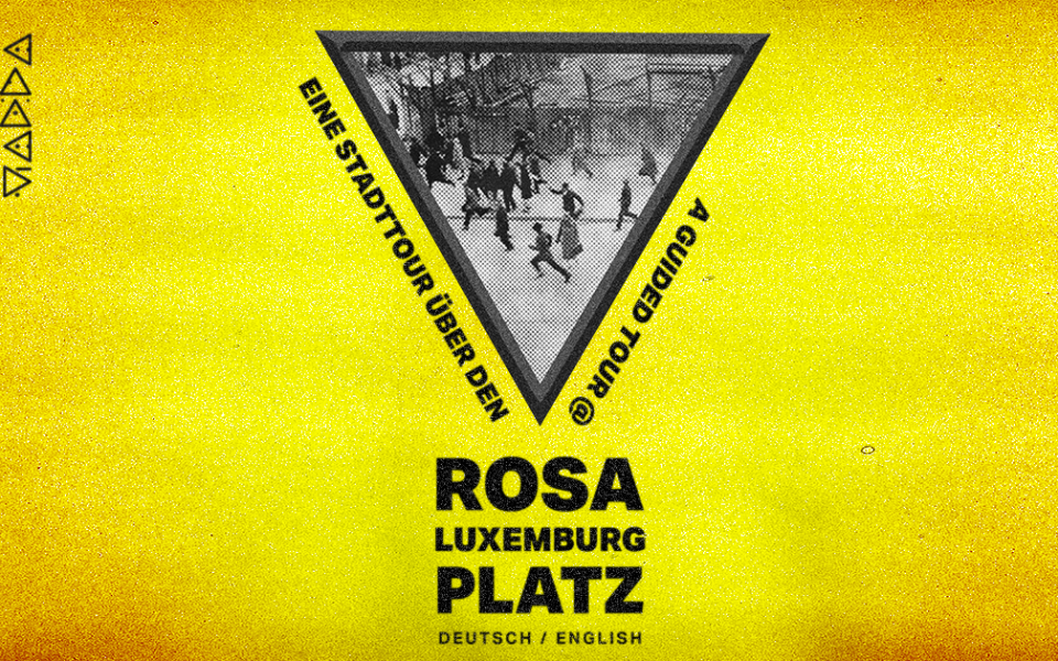 Crowd running on Rosa-Luxemburg-Platz
