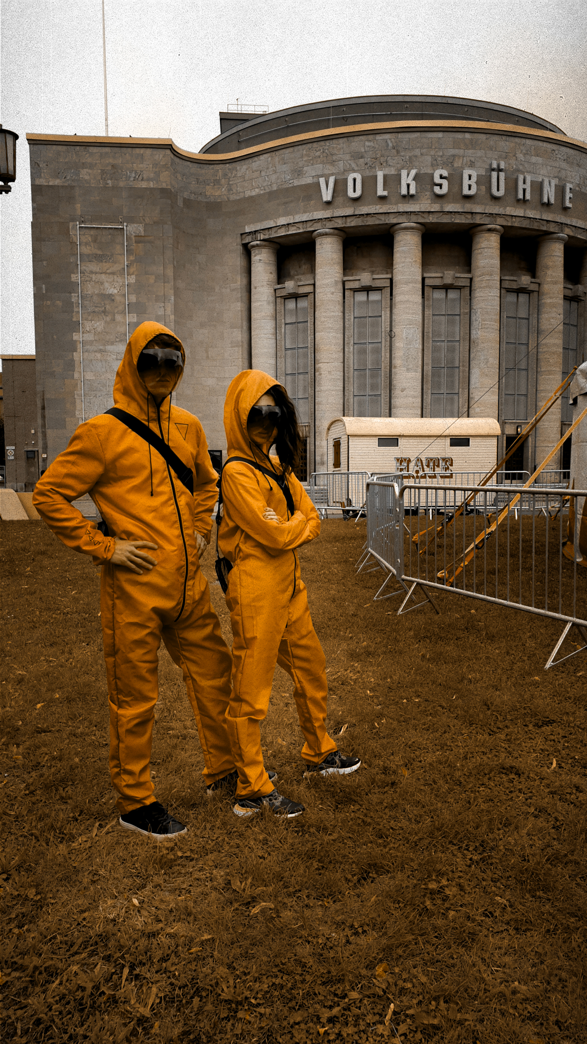 In front of the building L40 at Rosa-Luxemburg-Platz In front of Volksbühne Berlin